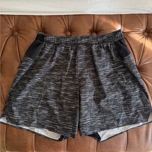 Lululemon Athletica Black and Gray Athletic Shorts